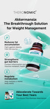 Load image into Gallery viewer, Slimming , lean body, weightloss, fat loss with Theronomic Akkermansia is a powerful gut health supplement designed to boost your microbiome and enhance digestive wellness. Featuring Akkermansia, a beneficial bacteria, it promotes weight loss, balances gut flora, and supports overall immunity. Shop Theronomic Akkermansia for a healthier gut today!
