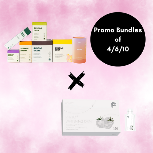 Shop our exclusive 10.10 promo: Buy 4 Phyto+ & Susenji for $430, get 1 box free. Buy 6 for $660 or 10 for $884.20 & receive free bonus boxes! Phyto+ & Susenji promote wellness and slimming benefits. Don't miss out on these limited-time deals. Free shipping available for select orders!