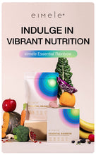 Load image into Gallery viewer, Essential Rainbow is a daily comprehensive superfood powder. With a nutrient-dense formula and a total of 77 nutrients, it&#39;s designed to nourish and support all body systems. We&#39;ve achieved this by including seven unique blends, each with its own distinct benefits. It contains superfood greens plus whole food nutrients from the full spectrum of the rainbow.

Essential Rainbow includes a combination of targeted blends to support immunity and energy, promote a thriving gut microbiome and protect the body from
