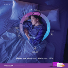Load image into Gallery viewer, Eimele&#39;s Sleep Glow is an advanced sleep support formula using phytonutrients to address all four sleep stages, with melatonin, saffron, and valerian root extracts.
