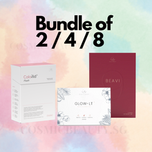 Load image into Gallery viewer, BEAVI 9 is a treasure trove of premium natural herbs and ingredients carefully handpicked across Asia and Japan that help to boost vitality and immunity. GLOW - LT+ is an innovative beauty supplement that combines brightening, moisturising and rejuvenating, multiple benefits in 1 product.
